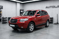 Hyundai Santa Fe 2 2006-2012 Marchepieds Latéraux Maya Red-Black (2 pcs, Aluminium) photo 1