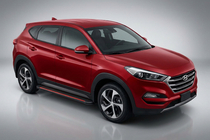 Hyundai Tucson TL 2016-2021 Marchepieds Latéraux Maya Red-Black (2 pcs, Aluminium) photo 1