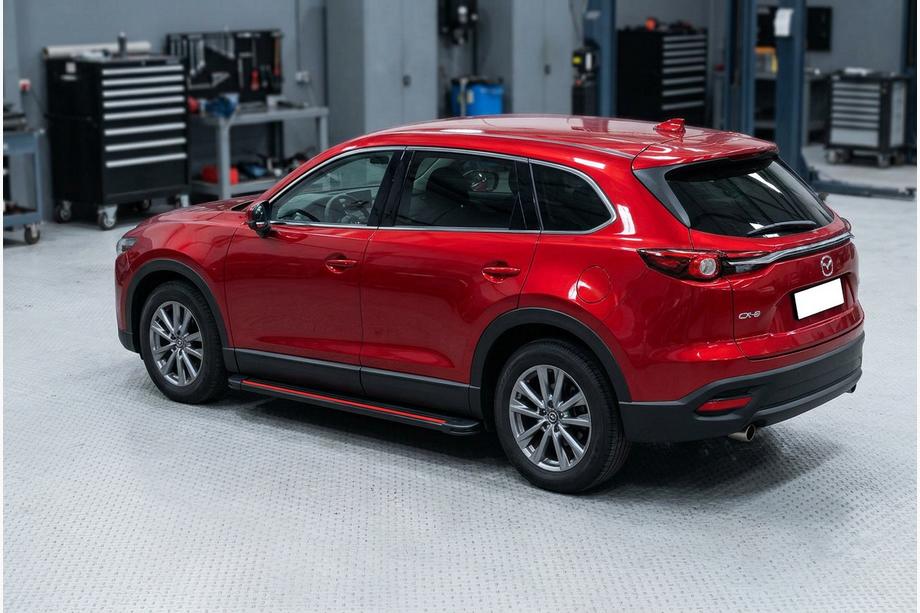 Mazda CX-9 2017- Marchepieds Latéraux Maya Red (2 pcs, Aluminium) Image