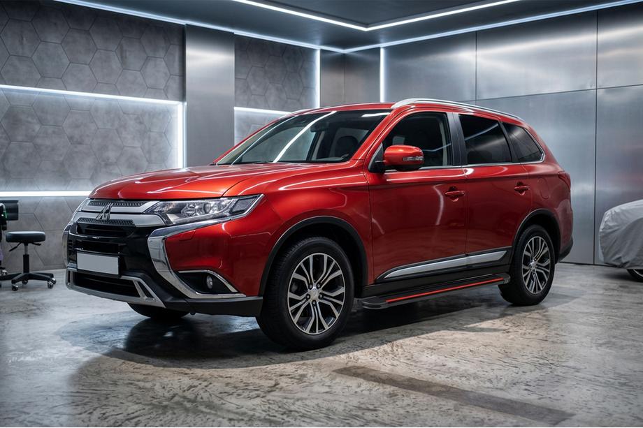 Mitsubishi Outlander 2012-2021 Marchepieds Latéraux Maya Red (2 pcs, Aluminium) Image