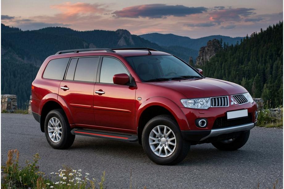 Mitsubishi Pajero Sport 2008-2015 Marchepieds Latéraux Maya Red (2 pcs, Aluminium) Image