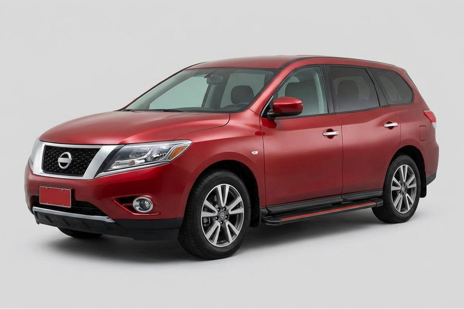 Nissan Pathfinder R52 2012-2021 Marchepieds Latéraux Maya Red (2 pcs, Aluminium) Photo 1