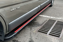 Opel Vivaro 2001–2015 Marchepieds Latéraux Maya Red-Black (2 pcs, Aluminium) Empattement Long photo 1