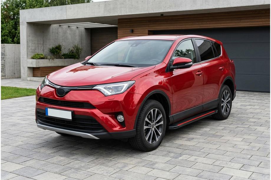 Toyota Rav 4 2013-2018 Marchepieds Latéraux Maya Red (2 pcs, Aluminium) Image