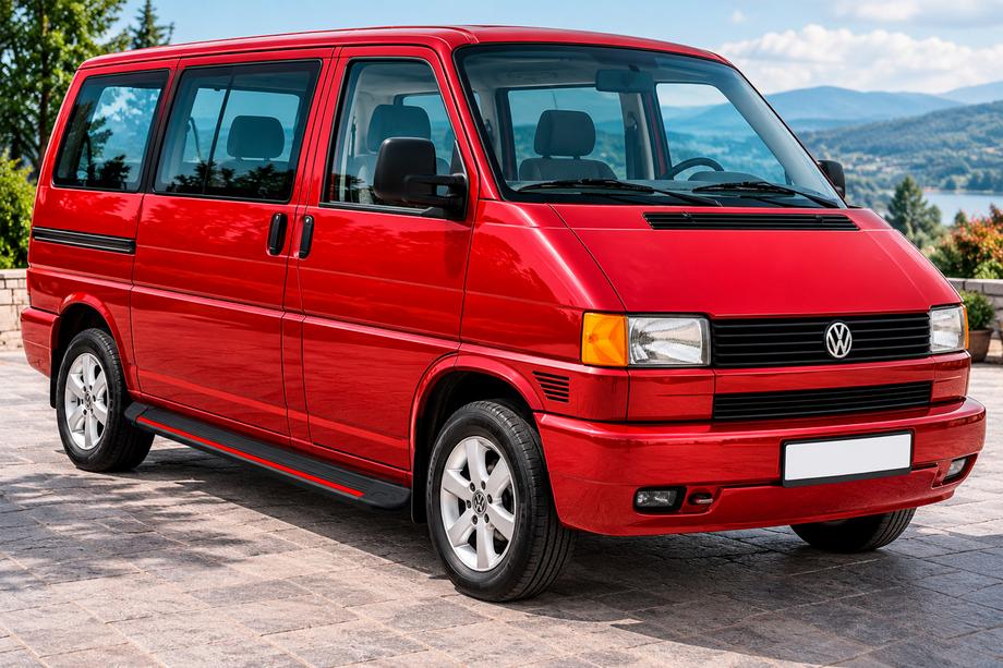 Volkswagen T4 Caravelle/Multivan 1990–2003 Marchepieds Latéraux Maya Red (2 pcs, Aluminium) Empattement Court Photo 1