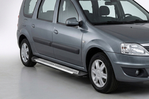 Lada Largus 2012- Marchepieds Latéraux Line (2 pcs, Aluminium) photo 1