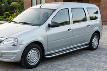 Lada Largus 2012- Marchepieds Latéraux Maydos V2 (2 pcs, Aluminium & Inox) photo 1