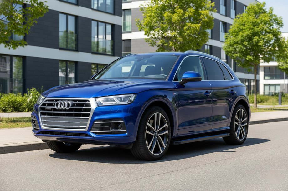 Audi Q5 2017-2025 Marchepieds Latéraux Maya Blue (2 pcs, Aluminium) Image