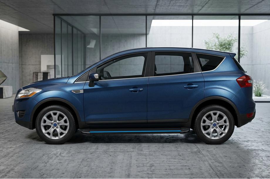 Ford Kuga 2008-2013 Marchepieds Latéraux Maya Blue (2 pcs, Aluminium) Image