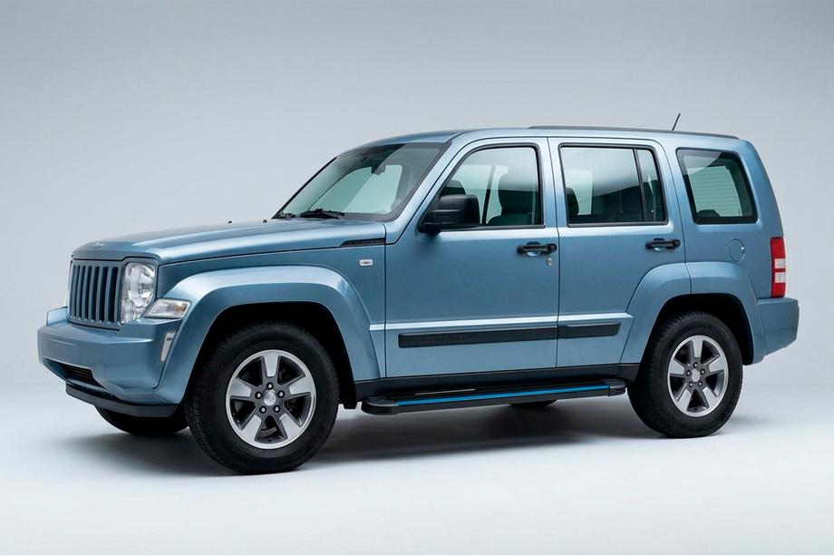 Jeep Cherokee/Liberty 2007-2013 Marchepieds Latéraux Maya Blue (2 pcs, Aluminium) Image