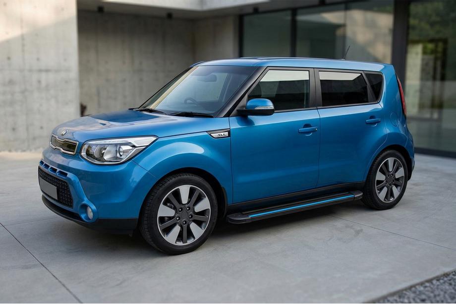 Kia Soul II 2013-2018 Marchepieds Latéraux Maya Blue (2 pcs, Aluminium) Image