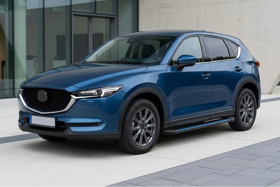 Mazda CX-5 2017–2025 Marchepieds Latéraux Maya Blue (2 pcs, Aluminium) Image