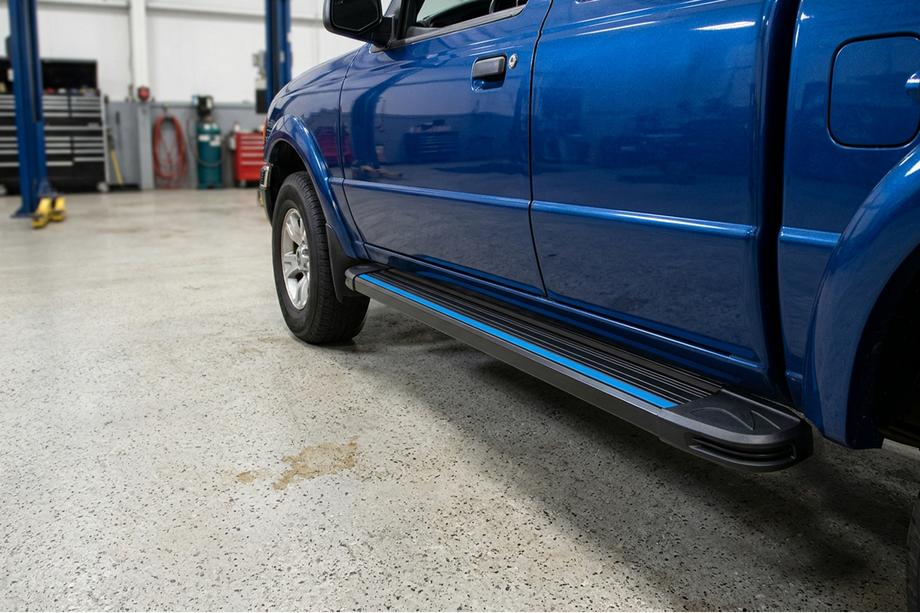 Mazda BT-50 2007-2012 Marchepieds Latéraux Maya Blue (2 pcs, Aluminium) Image