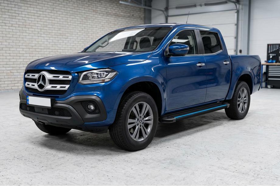 Mercedes X class 2017-2020 Marchepieds Latéraux Maya Blue (2 pcs, Aluminium) Image