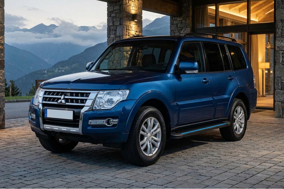 Mitsubishi Pajero Wagon IV 2006-2021 Marchepieds Latéraux Maya Blue (2 pcs, Aluminium) Image