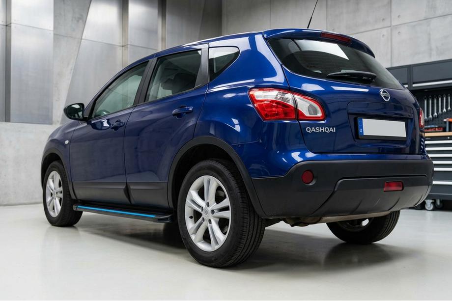Nissan Qashqai 2007-2010 Marchepieds Latéraux Maya Blue-Black (2 pcs, Aluminium) Photo 1