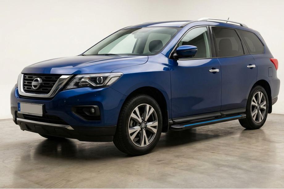 Nissan Pathfinder R52 2012-2021 Marchepieds Latéraux Maya Blue (2 pcs, Aluminium) Image