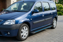 Renault Logan MCV 2005-2013 Marchepieds Latéraux Maya Blue (2 pcs, Aluminium) photo 3