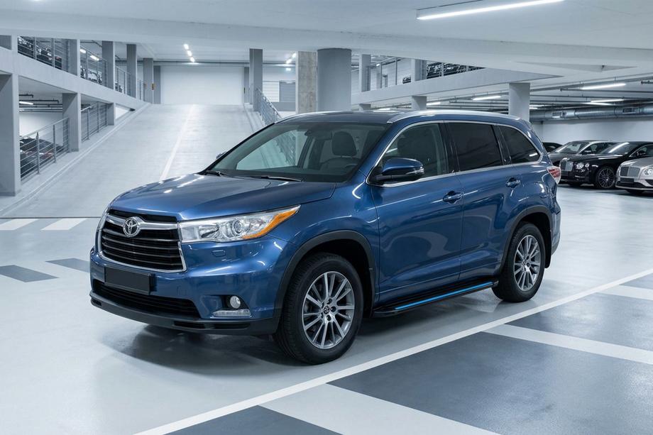 Toyota Highlander 2013-2019 Marchepieds Latéraux Maya Blue (2 pcs, Aluminium) Image