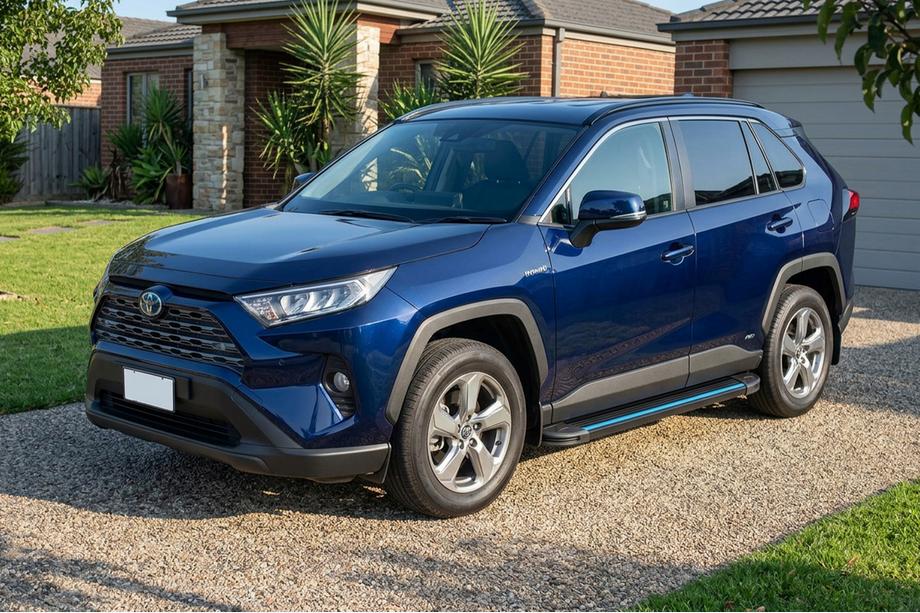 Toyota Rav 4 2019–2025 Marchepieds Latéraux Maya Blue (2 pcs, Aluminium) Image