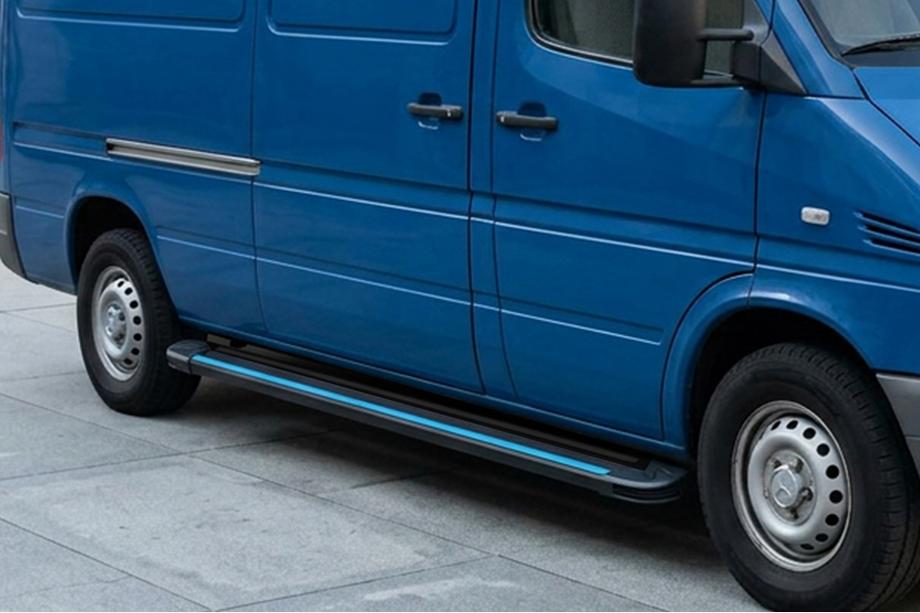 Volkswagen LT 1995-2006 Marchepieds Latéraux Maya Blue (2 pcs, Aluminium) Image