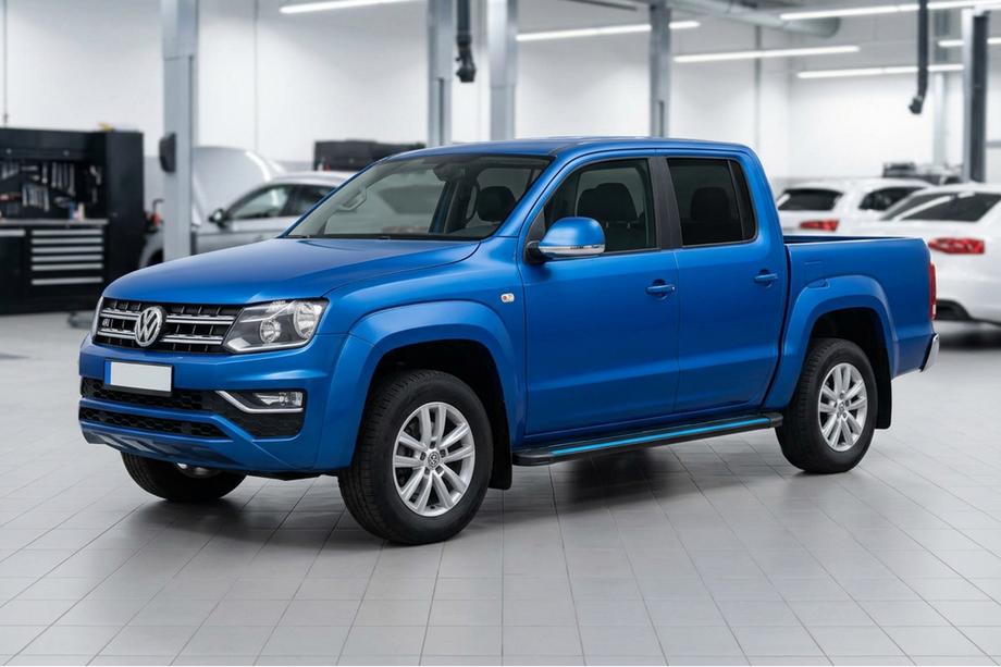 Volkswagen Amarok 2010-2022 Marchepieds Latéraux Maya Blue-Black (2 pcs, Aluminium) Image