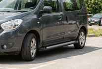 Renault Dokker 2013-2022 Marchepieds Latéraux New Vision Black (2 pcs, Aluminium) photo 1