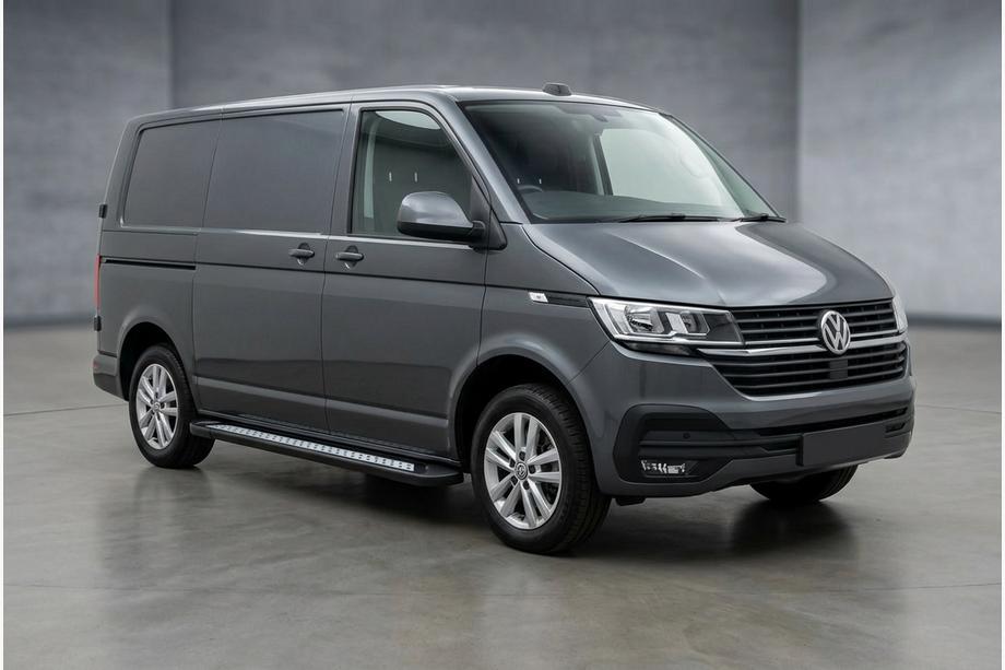 Volkswagen T6 2015-2024 Marchepieds Latéraux New Vision Black (2 pcs, Aluminium) Empattement Long Image
