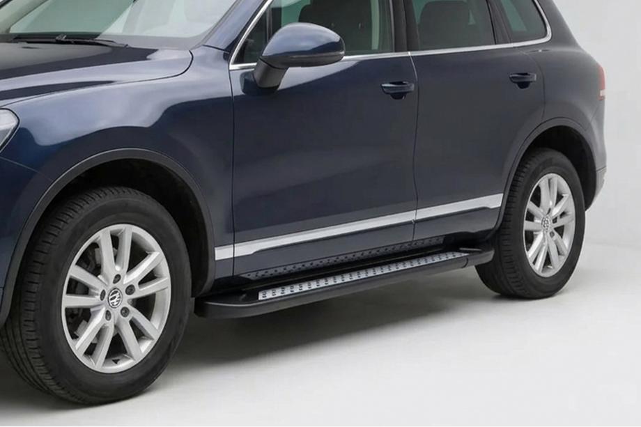 Volkswagen Touareg 2002–2010 Marchepieds Latéraux New Vision Black (2 pcs, Aluminium) Photo 1
