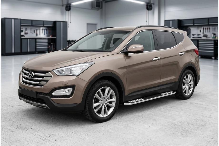 Hyundai Santa Fe 3 2012-2018 Marchepieds Latéraux Tayga V2 (2 pcs, Aluminium) Image