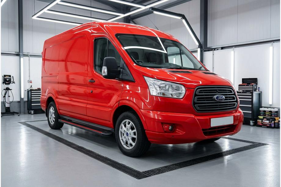Ford Transit 2014- Marchepieds Latéraux Maya Red (2 pcs, Aluminium) Image
