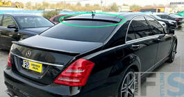 Mercedes S-class W221 2005-2013 Casquette de lunette arrière (ABS, à peindre) photo 1