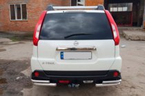Nissan X-trail T31 2007-2014 Barres d'angle arrière AK003-Double (2 pcs, inox) photo 3