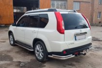 Nissan X-trail T31 2007-2014 Barres d'angle arrière AK003-Double (2 pcs, inox) photo 2