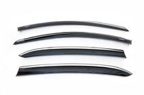 Renault Megane IV 2016-2025 Déflecteurs de Vitres avec Moulure Chromée HB (4 pcs, Niken) photo 3