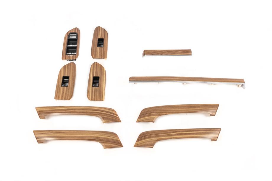 Toyota Land Cruiser Prado 150 2009-2023 Kit d'inserts aspect bois (clair) Image