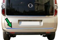 Fiat Doblo II 2010-2022 Baguette Bord Couvercle Coffre Inox Carmos - Acier Inoxydable Turc photo 2