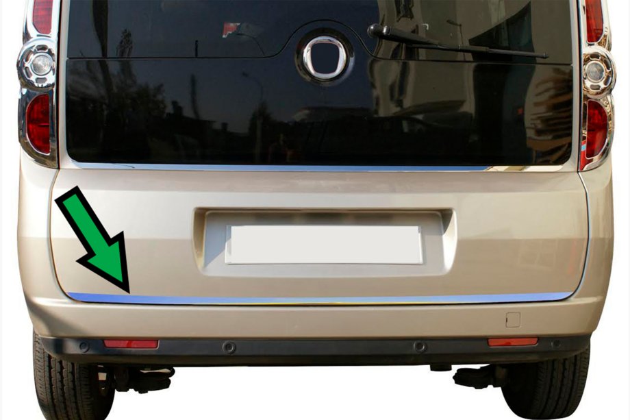 Fiat Doblo II 2010-2022 Baguette Bord Couvercle Coffre Inox Photo 2