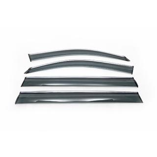 Déflecteurs de vitres avec moulure chromée (4 pcs, HIC) Mercedes GL/GLS сlass X166 2012-2019 photo 2