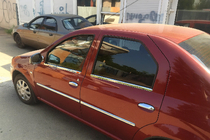 Renault Logan I 2008-2013 Moulures de porte inox (4 pcs) Carmos - Acier Inoxydable Turc photo 3