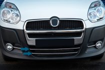 Fiat Doblo II 2010-2022 Enjoliveur de calandre inférieure (2010-2015, 2 pcs, inox) photo 2