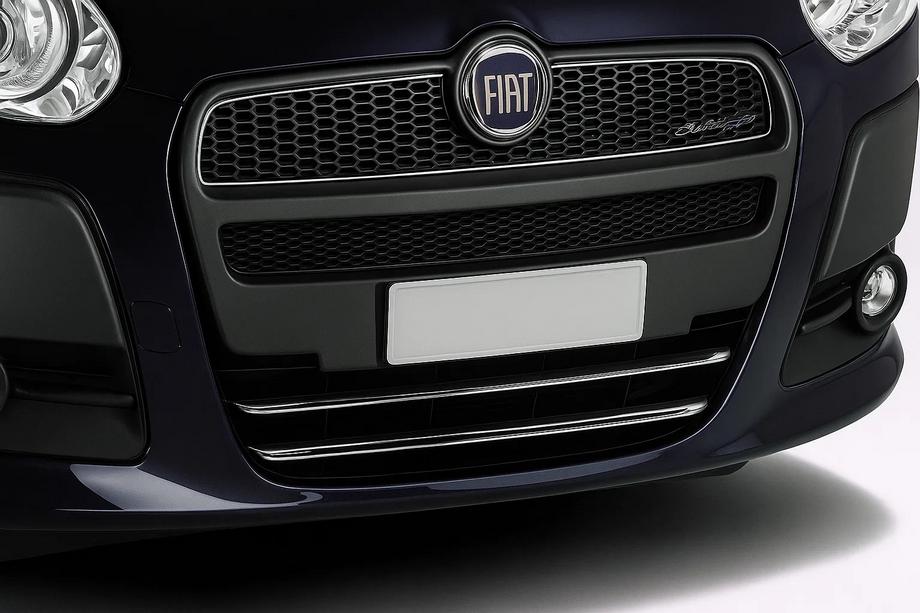Fiat Doblo II 2010-2022 Enjoliveur de calandre inférieure (2010-2015, 2 pcs, inox) Image