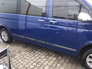 Volkswagen T6 2015-2024 Moulures de Portes (Acier Inoxydable, Chrome Noir) Empattement Long, OmsaLine - Inox Italien photo 1