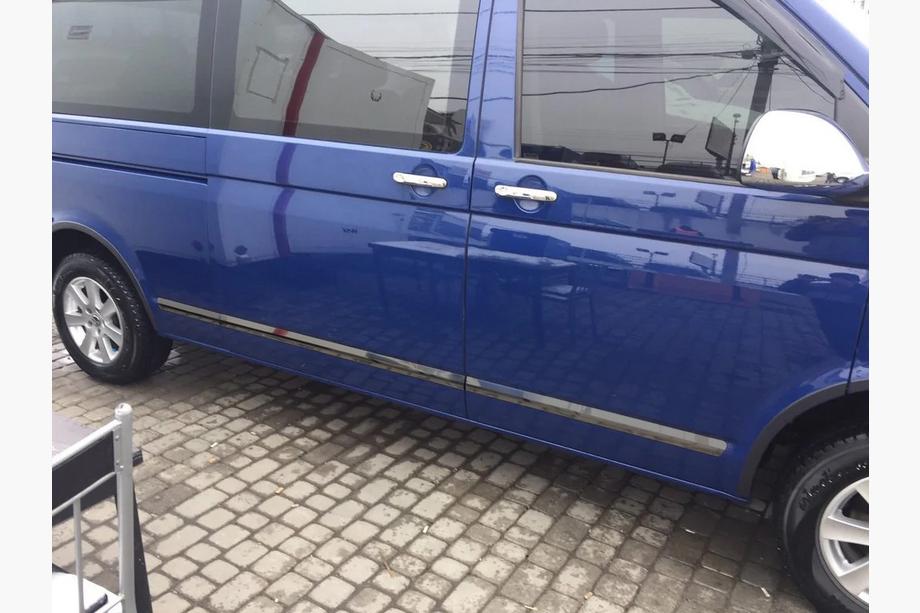 Volkswagen T6 2015-2024 Moulures de Portes (Acier Inoxydable, Chrome Noir) Empattement Long, OmsaLine - Inox Italien Image
