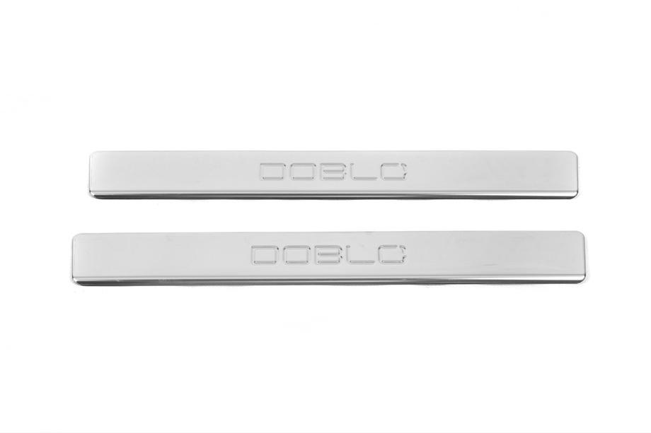 Fiat Doblo II 2010-2022 Seuils de porte OmsaLine (2 pcs, inox) Image