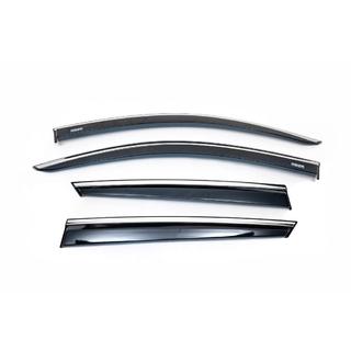 Déflecteurs de vitres avec moulure chromée (4 pcs, Niken) photo 3