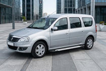 Renault Logan MCV 2005-2013 Marchepieds Latéraux Allmond Grey (2 pcs, Aluminium) photo 1
