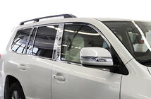 Toyota Land Cruiser 200 2007-2021 Ensemble complet de baguettes de vitres et montants en inox photo 16