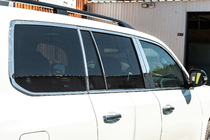 Toyota Land Cruiser 200 2007-2021 Ensemble complet de baguettes de vitres et montants en inox photo 14