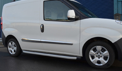 Fiat Doblo II 2010-2022 Moulures de Portes Acier Inoxydable (4 pcs) Carmos - Acier Inoxydable Turc photo 3